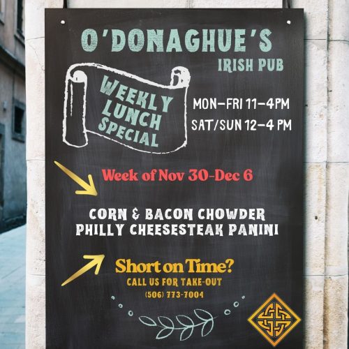 Corn & Bacon Chowder, Philly Cheesesteak Panini