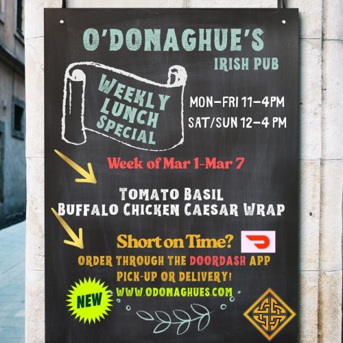 Tomato Basil, Buffalo Chicken Caesar Wrap