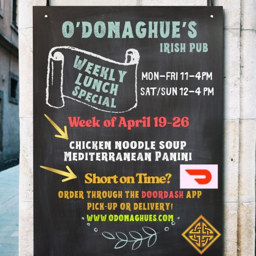 Chicken Noodle Soup and Med panini